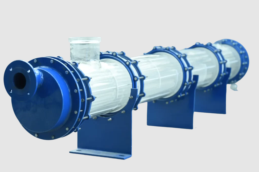 Glass shell and tube heat exchanger manufactured by Goel Impex in Vadodara